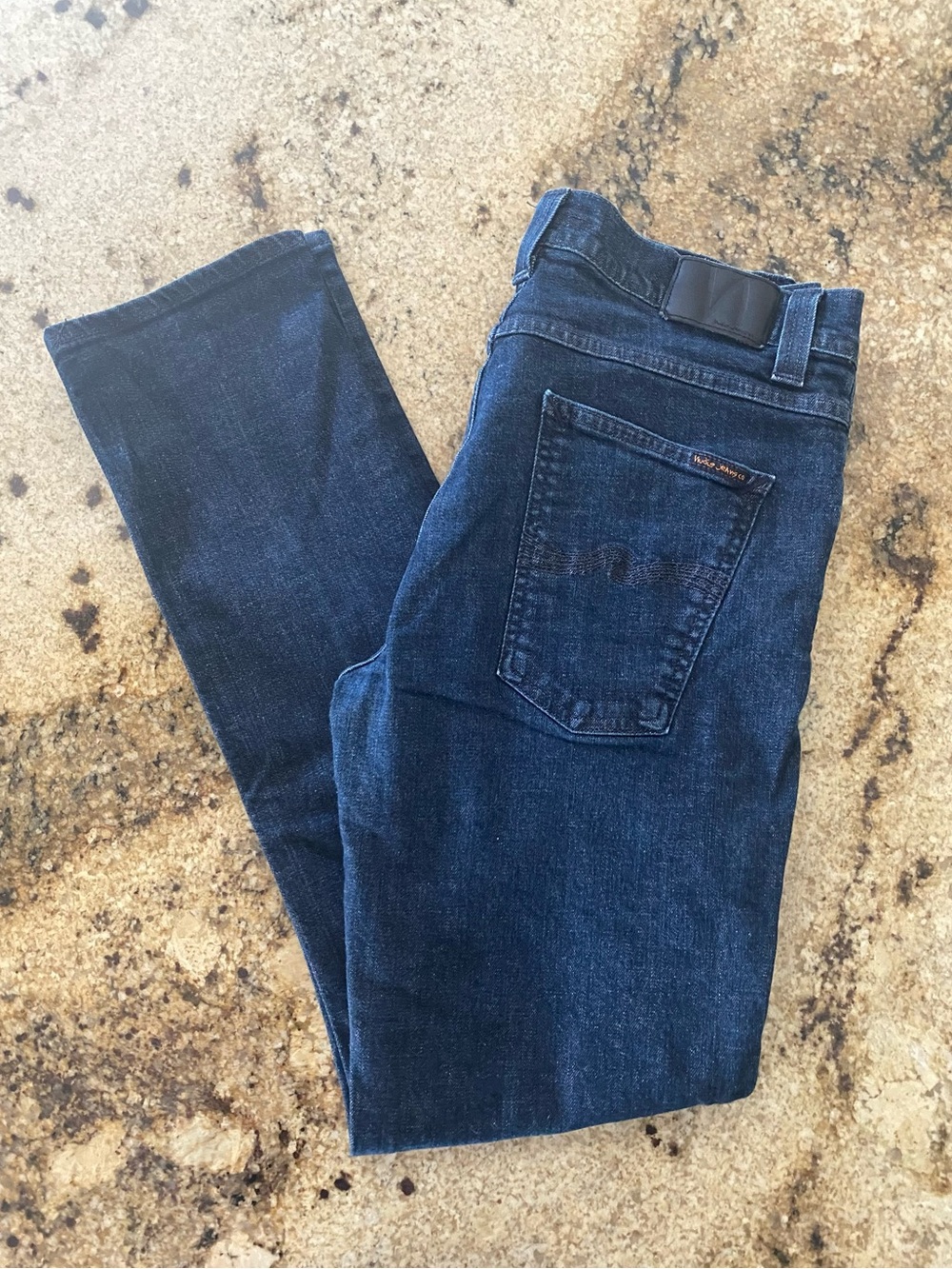 Nudie Jeans Men's Dark Wash Indigo Slim Jeans - Like New